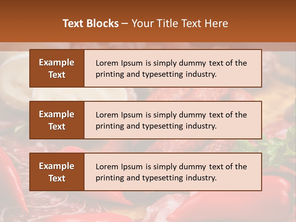 Board Sausage Canape PowerPoint Template