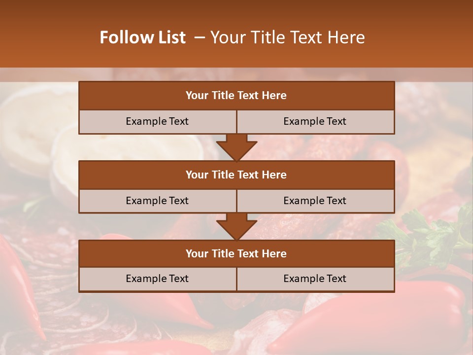 Board Sausage Canape PowerPoint Template