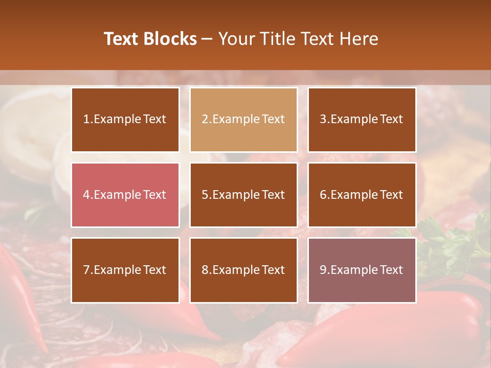 Board Sausage Canape PowerPoint Template