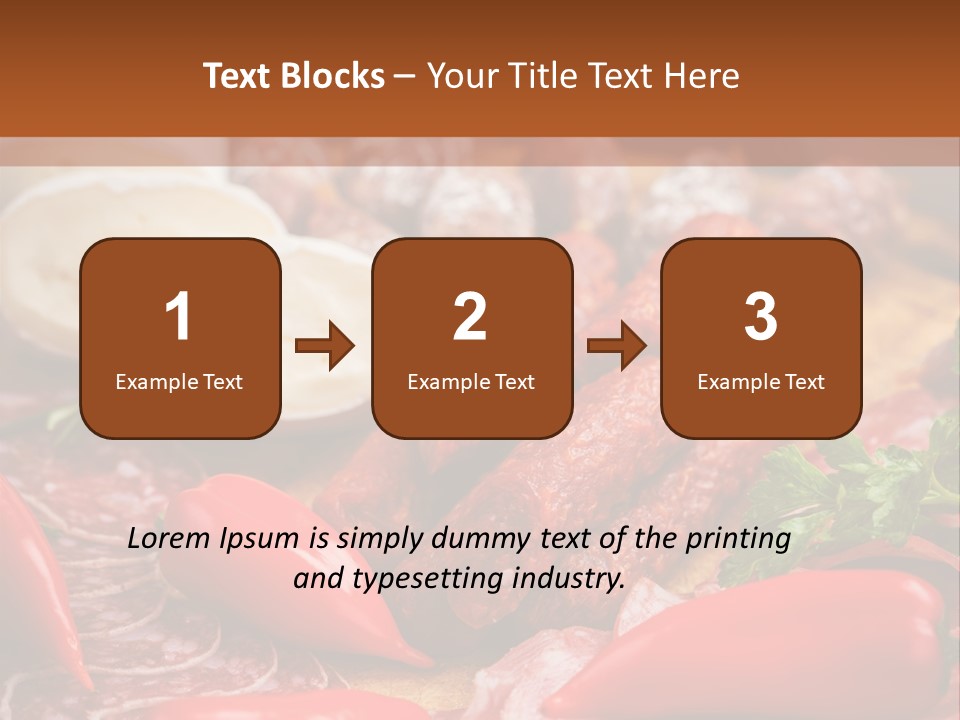 Board Sausage Canape PowerPoint Template