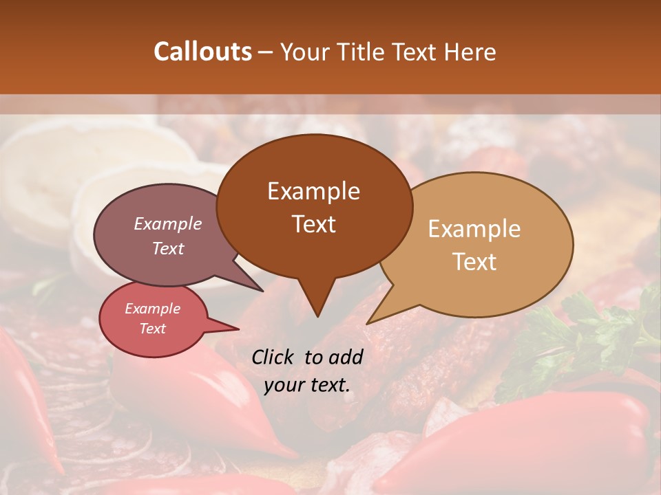 Board Sausage Canape PowerPoint Template