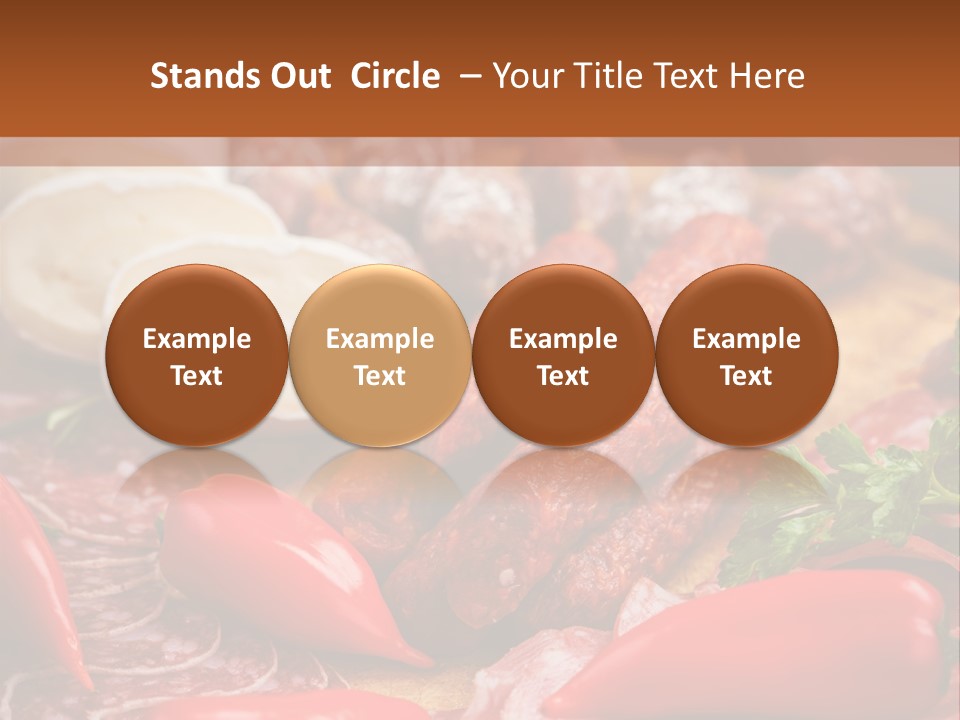 Board Sausage Canape PowerPoint Template