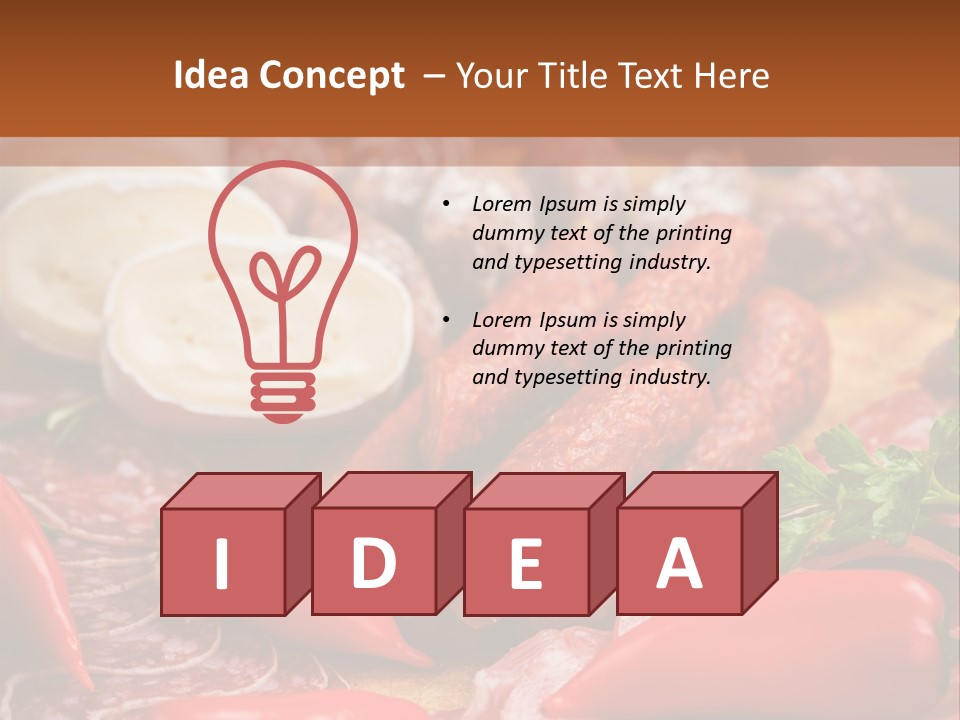 Board Sausage Canape PowerPoint Template