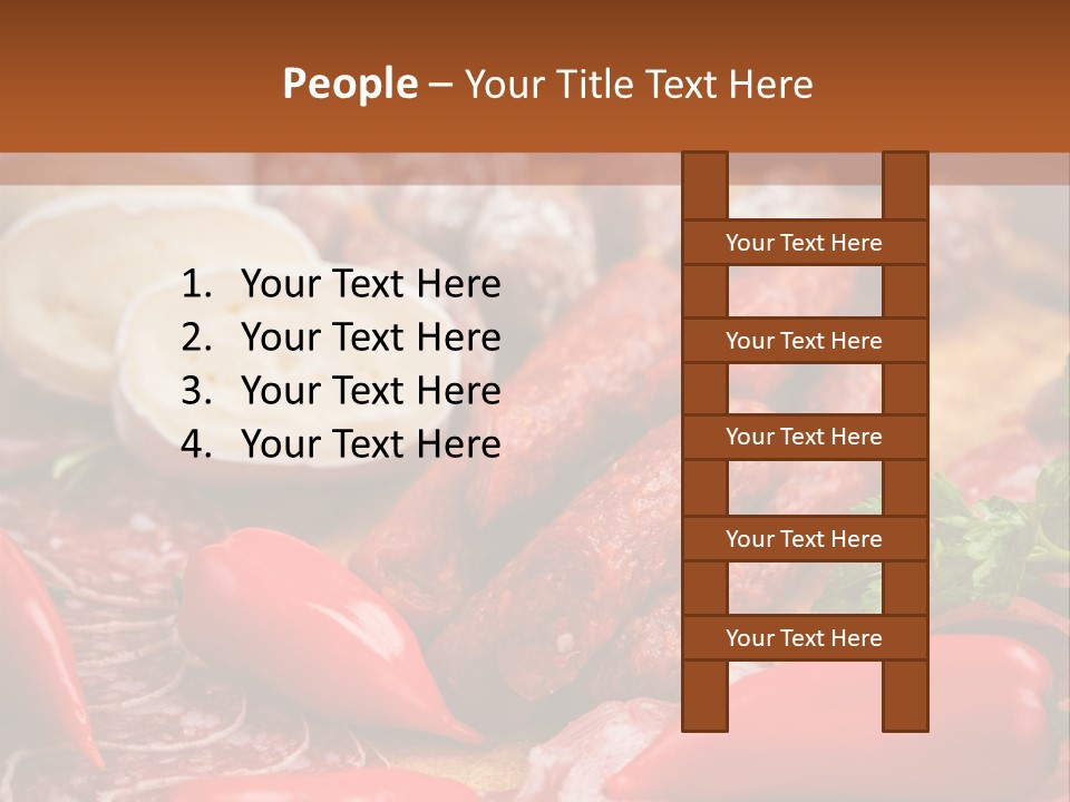 Board Sausage Canape PowerPoint Template