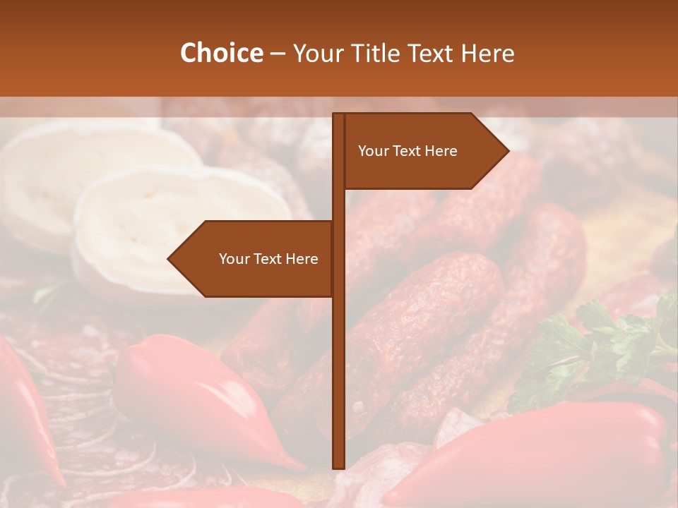 Board Sausage Canape PowerPoint Template