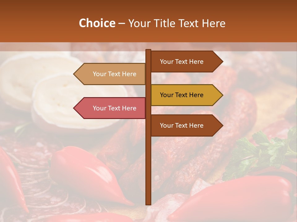 Board Sausage Canape PowerPoint Template