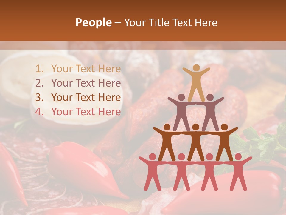 Board Sausage Canape PowerPoint Template