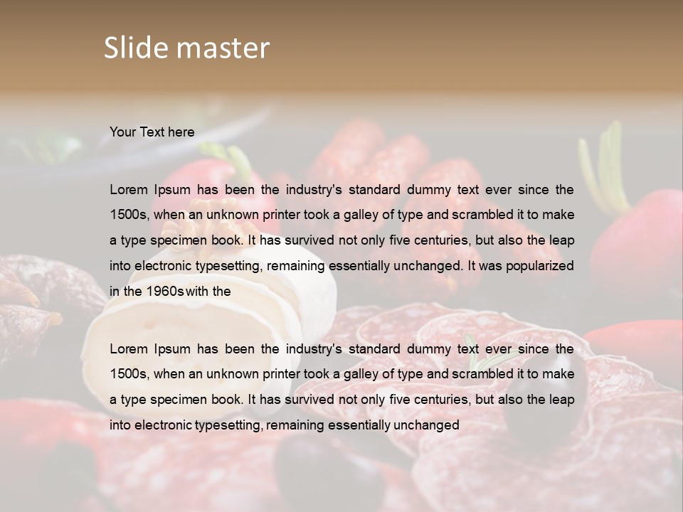 Olive Bacon Cuts PowerPoint Template