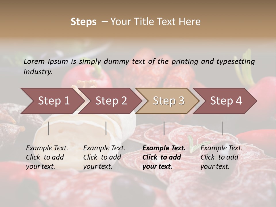 Olive Bacon Cuts PowerPoint Template