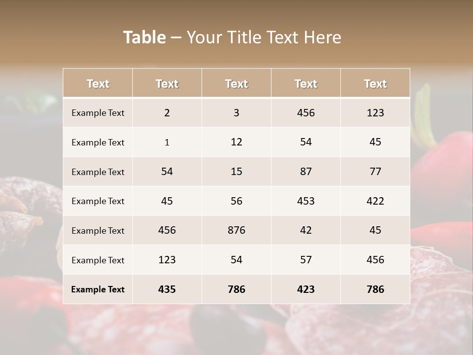 Olive Bacon Cuts PowerPoint Template