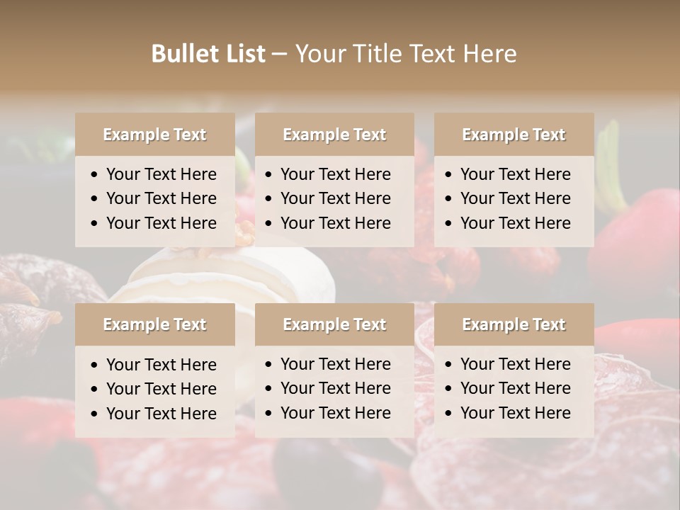 Olive Bacon Cuts PowerPoint Template