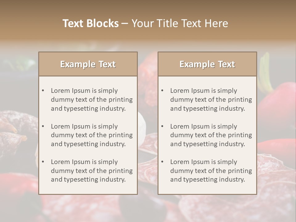 Olive Bacon Cuts PowerPoint Template