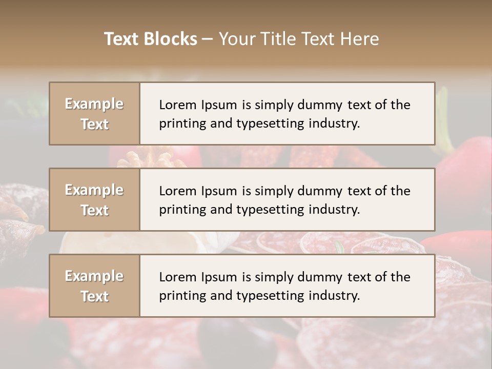 Olive Bacon Cuts PowerPoint Template