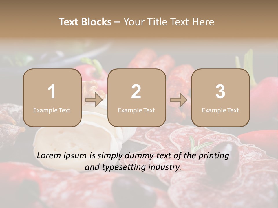 Olive Bacon Cuts PowerPoint Template