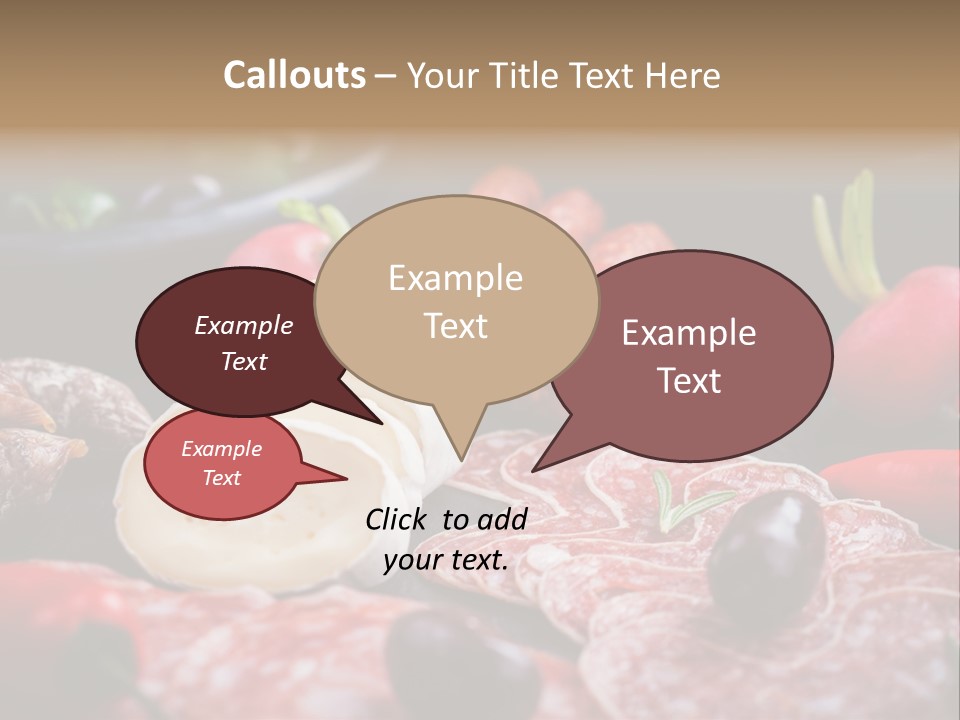Olive Bacon Cuts PowerPoint Template