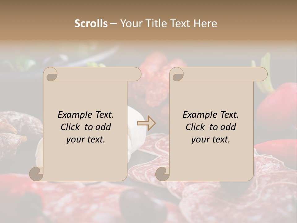 Olive Bacon Cuts PowerPoint Template