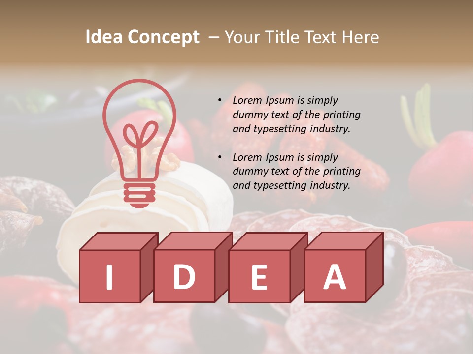 Olive Bacon Cuts PowerPoint Template