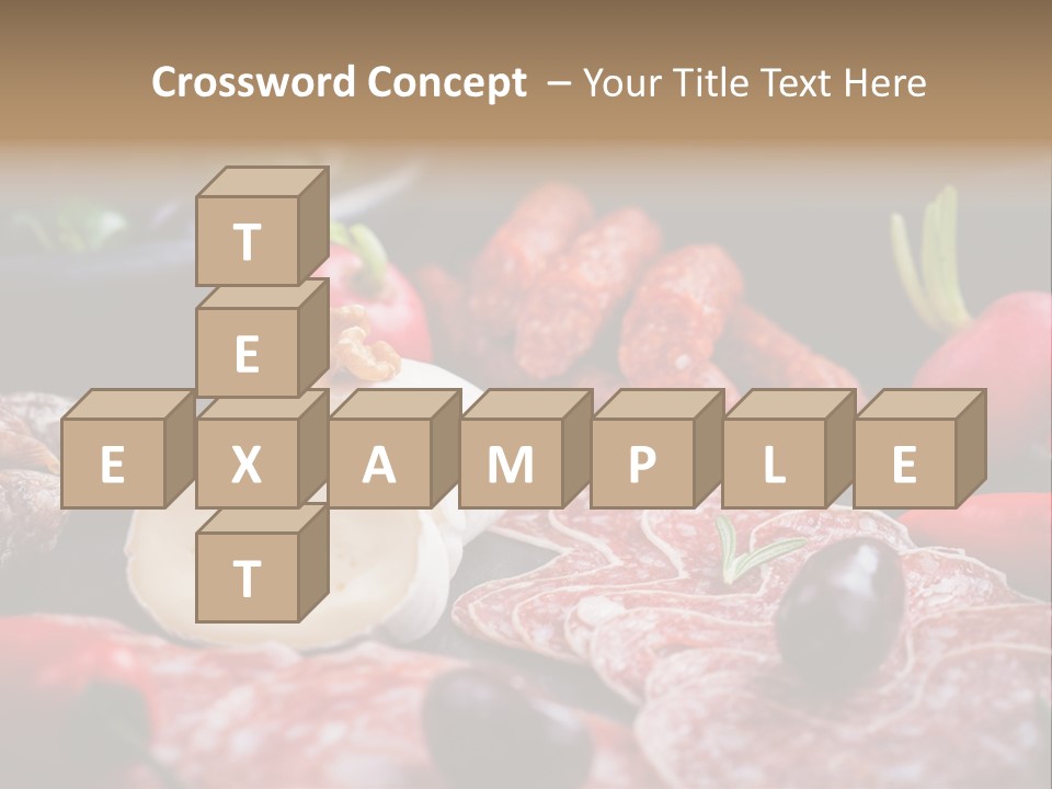 Olive Bacon Cuts PowerPoint Template