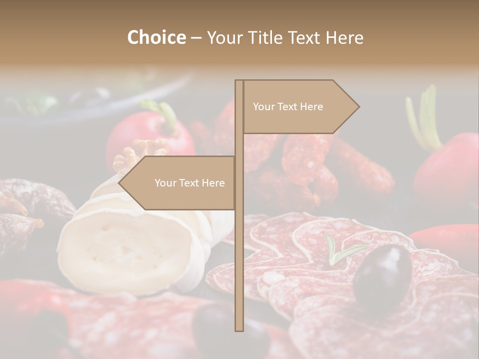 Olive Bacon Cuts PowerPoint Template