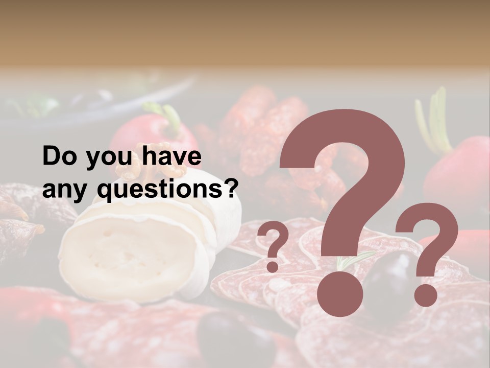 Olive Bacon Cuts PowerPoint Template