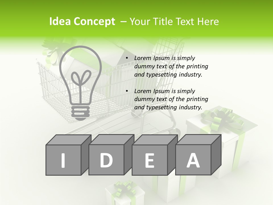 Box Pictogram Festive PowerPoint Template