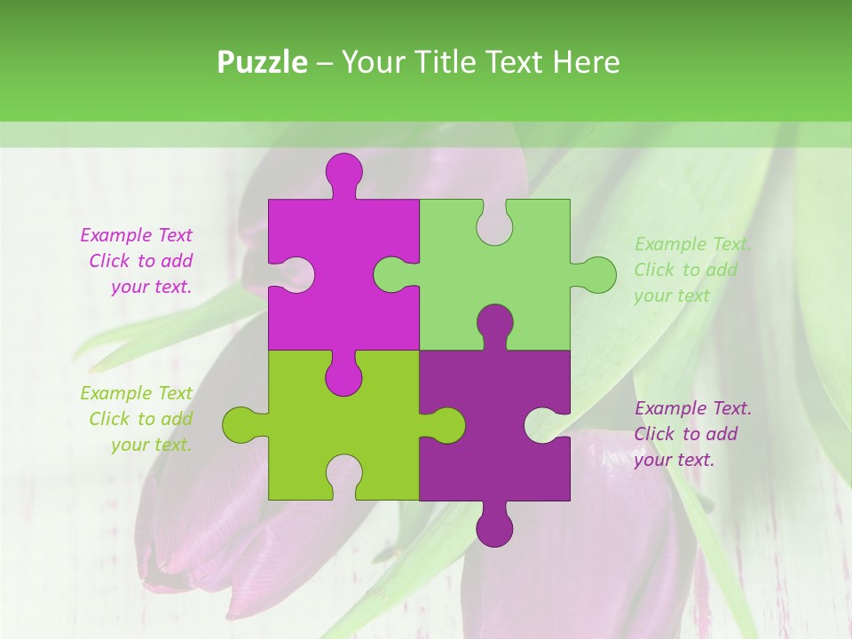 Strau Karte Tulpen PowerPoint Template