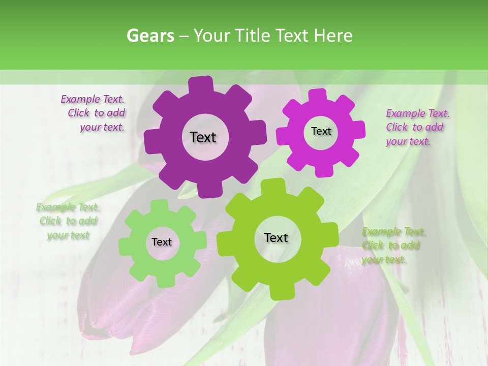 Strau Karte Tulpen PowerPoint Template