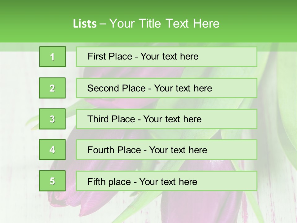 Strau Karte Tulpen PowerPoint Template