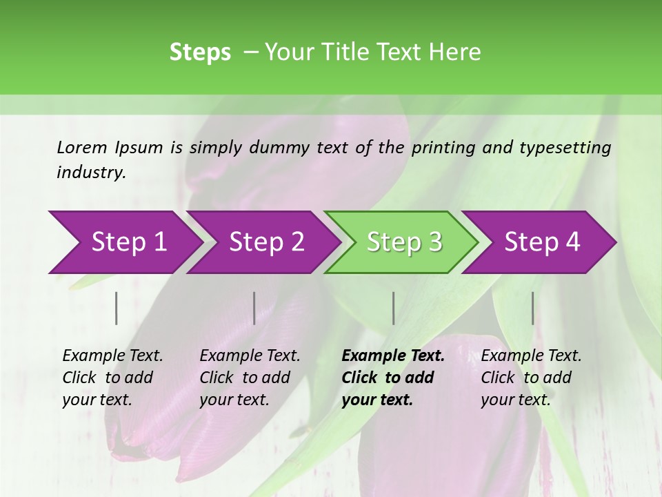 Strau Karte Tulpen PowerPoint Template