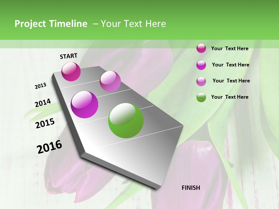 Strau Karte Tulpen PowerPoint Template