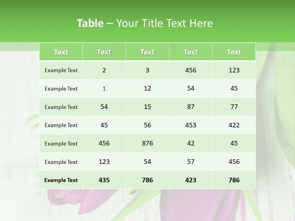 Strau Karte Tulpen PowerPoint Template