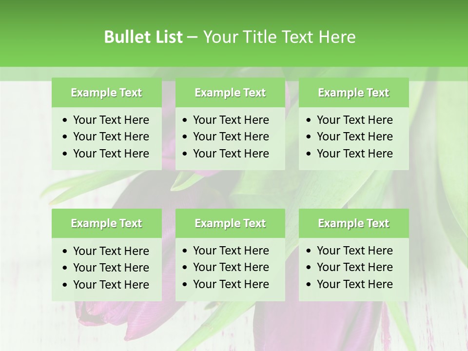 Strau Karte Tulpen PowerPoint Template