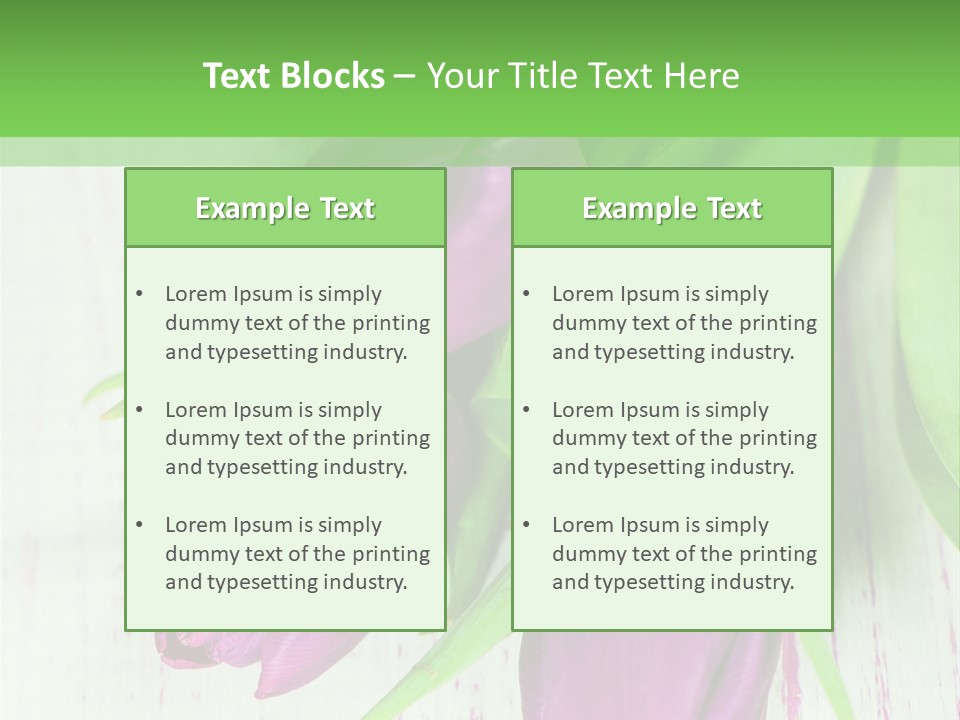 Strau Karte Tulpen PowerPoint Template