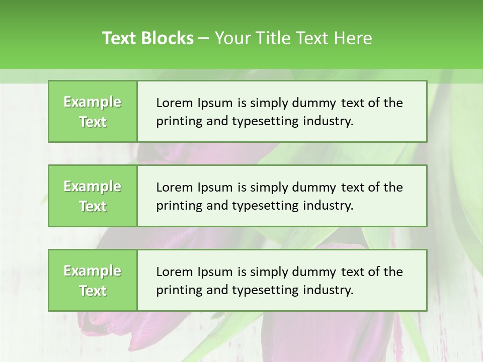 Strau Karte Tulpen PowerPoint Template