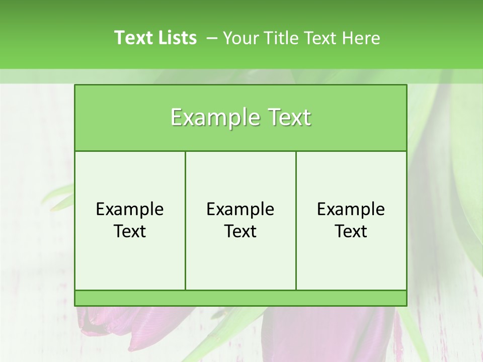 Strau Karte Tulpen PowerPoint Template