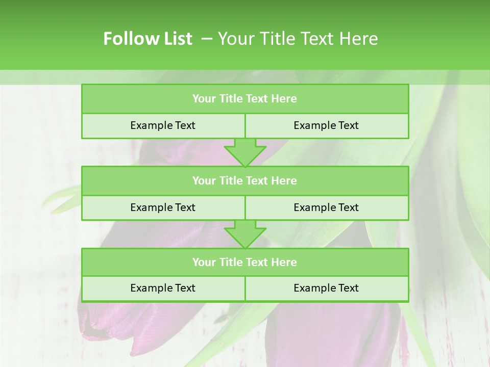 Strau Karte Tulpen PowerPoint Template