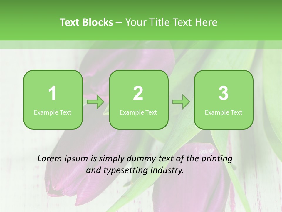 Strau Karte Tulpen PowerPoint Template