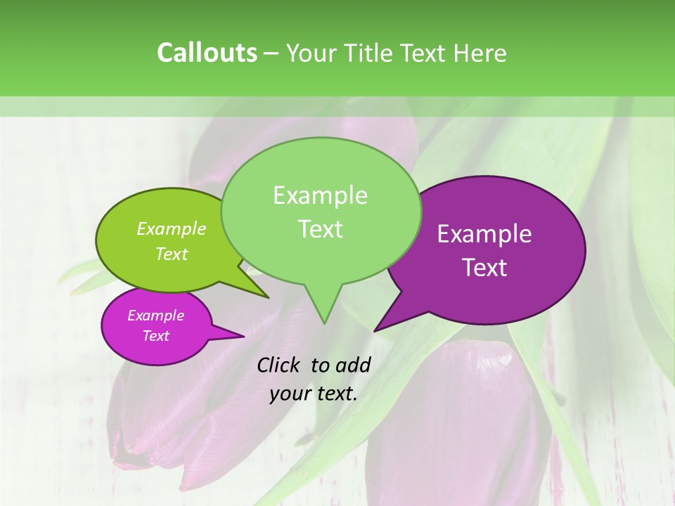 Strau Karte Tulpen PowerPoint Template