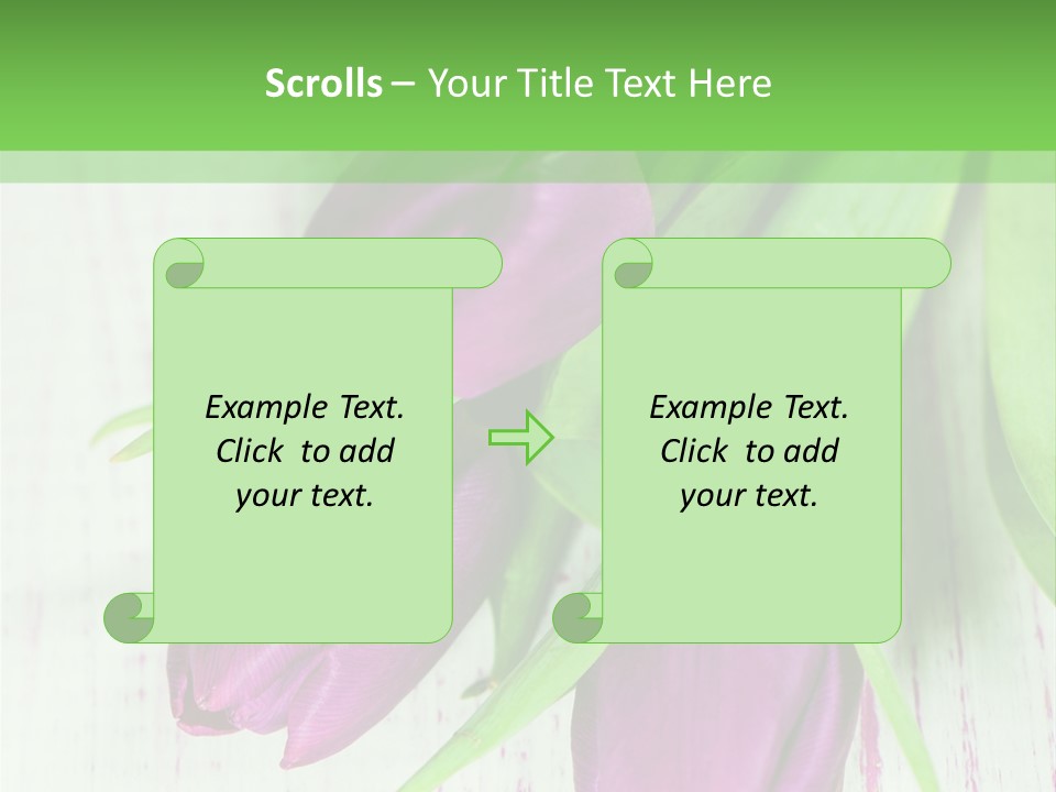 Strau Karte Tulpen PowerPoint Template