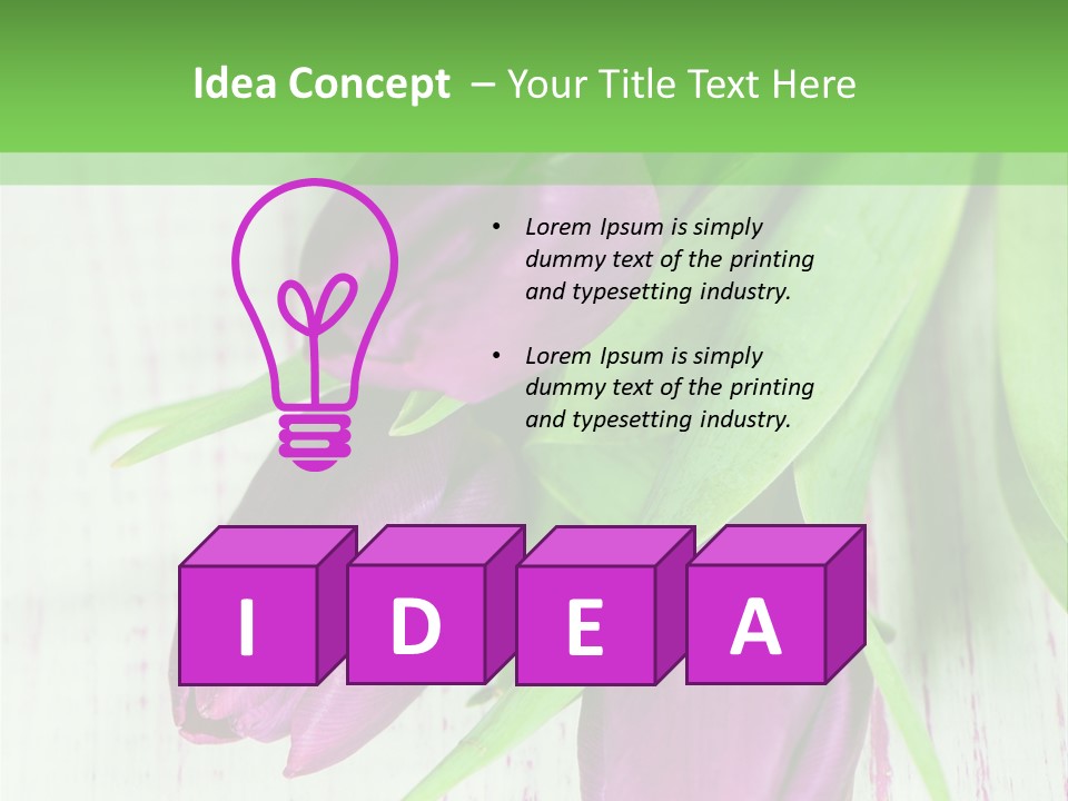 Strau Karte Tulpen PowerPoint Template