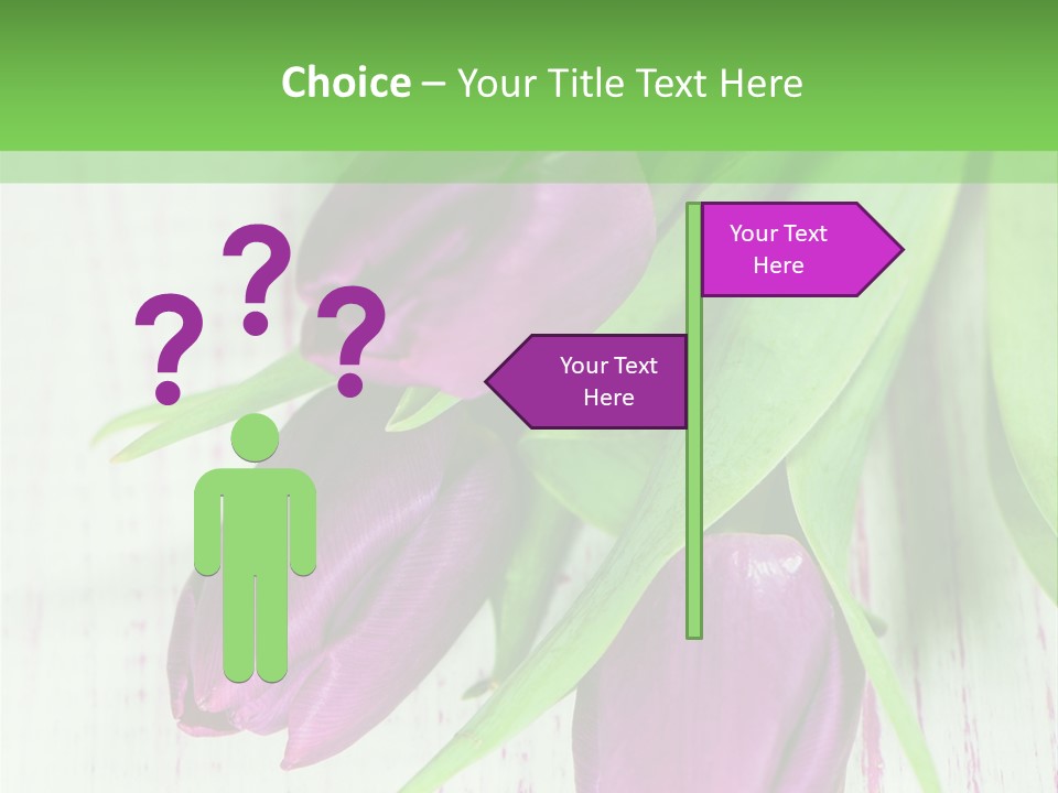 Strau Karte Tulpen PowerPoint Template