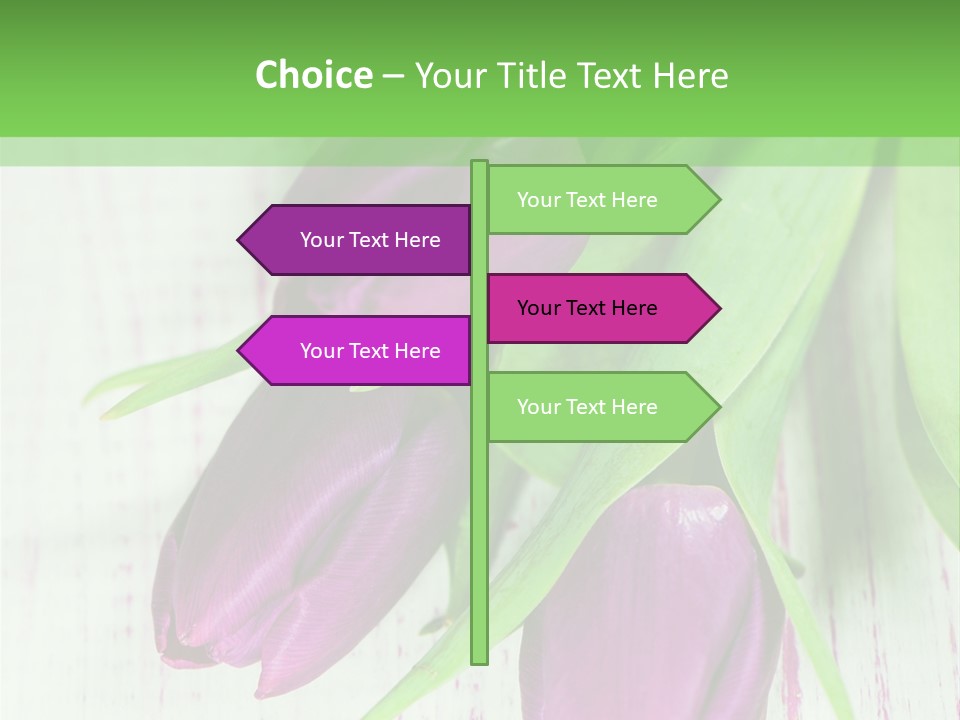 Strau Karte Tulpen PowerPoint Template