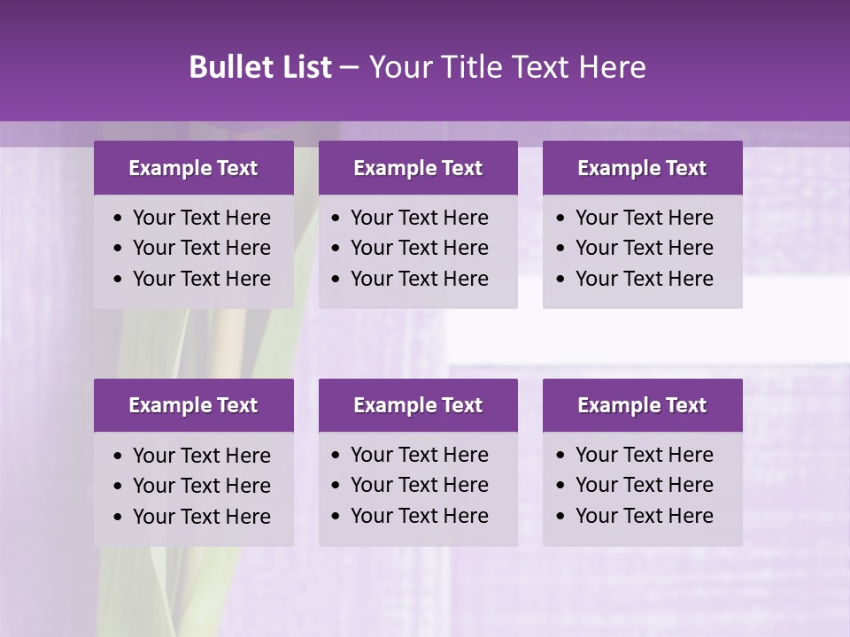 Gutschein Tulpen Blumenstrau PowerPoint Template