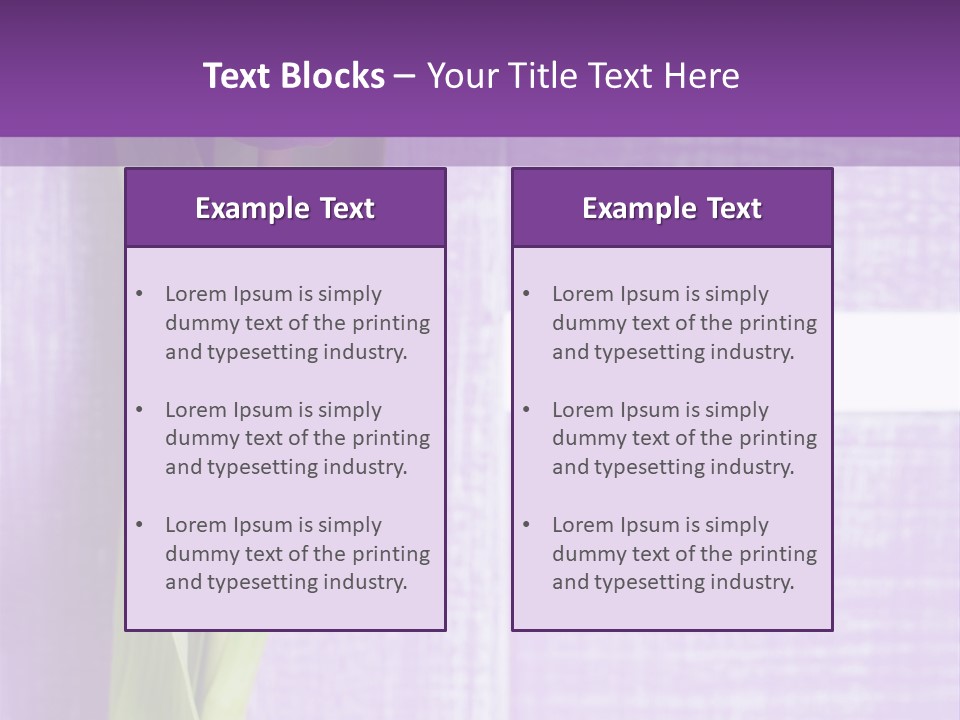 Gutschein Tulpen Blumenstrau PowerPoint Template