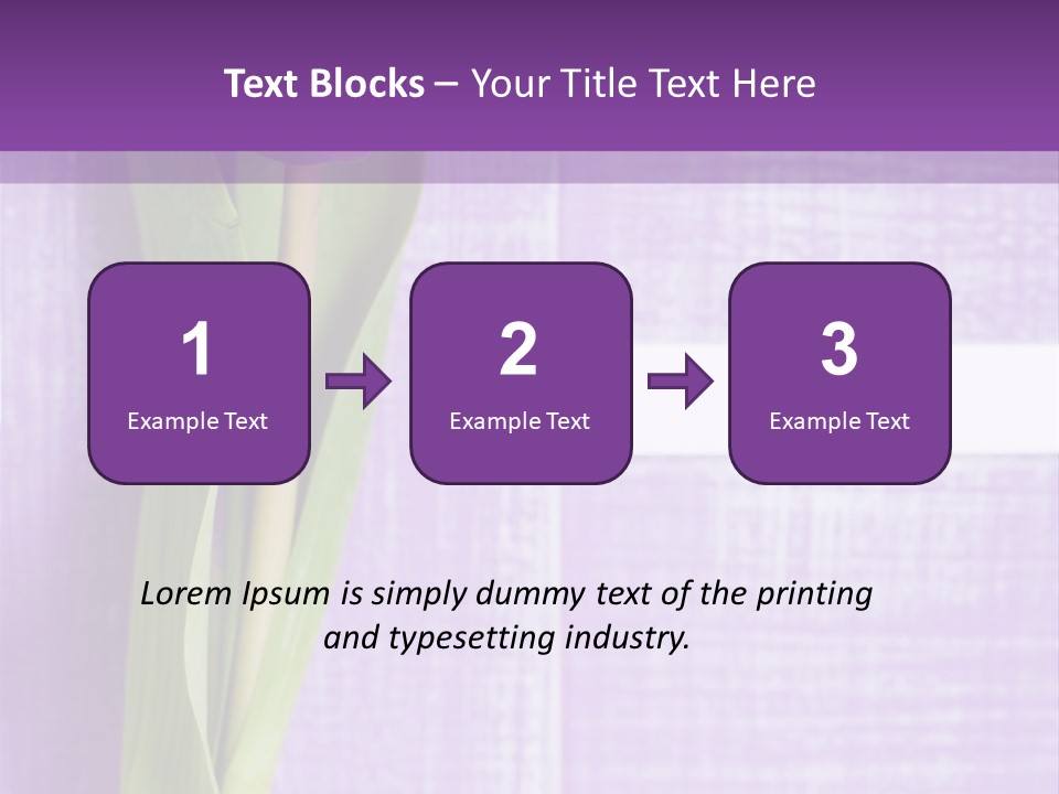 Gutschein Tulpen Blumenstrau PowerPoint Template