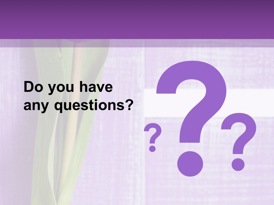 Gutschein Tulpen Blumenstrau PowerPoint Template