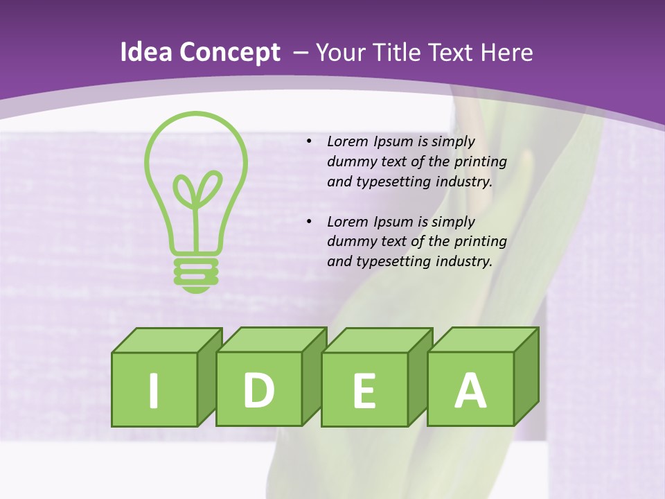 Textfreiraum Tulpe Garten PowerPoint Template