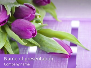 Gutschein Garten Holzuntergrund PowerPoint Template