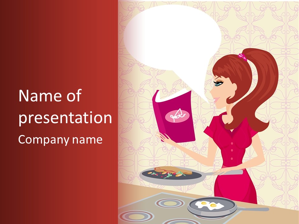 Cake Kitchen Dress PowerPoint Template