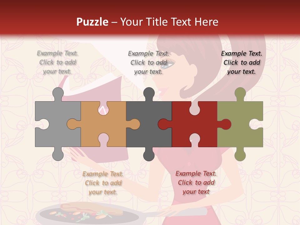 Cake Kitchen Dress PowerPoint Template